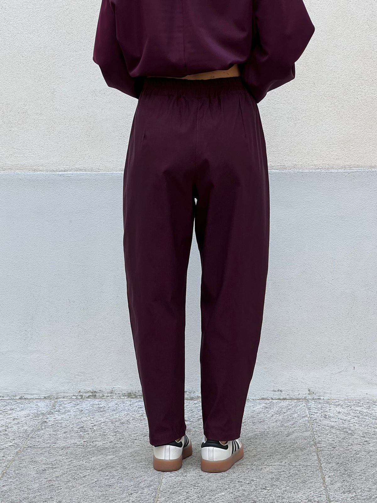 Pantalone Carrot Punto Milano 3006 Burgundy