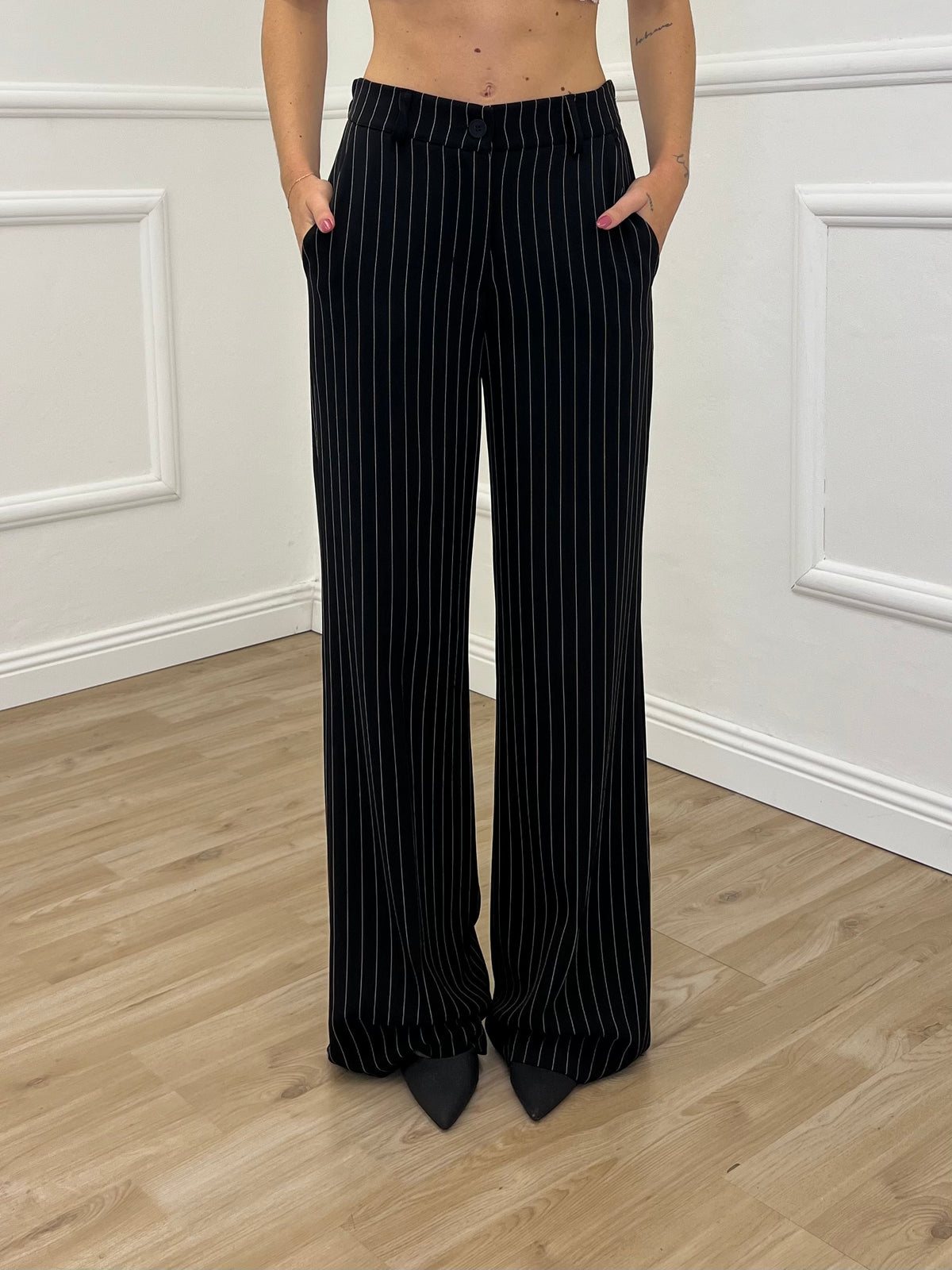 Tailleur Gessato Monopetto 83459 Nero