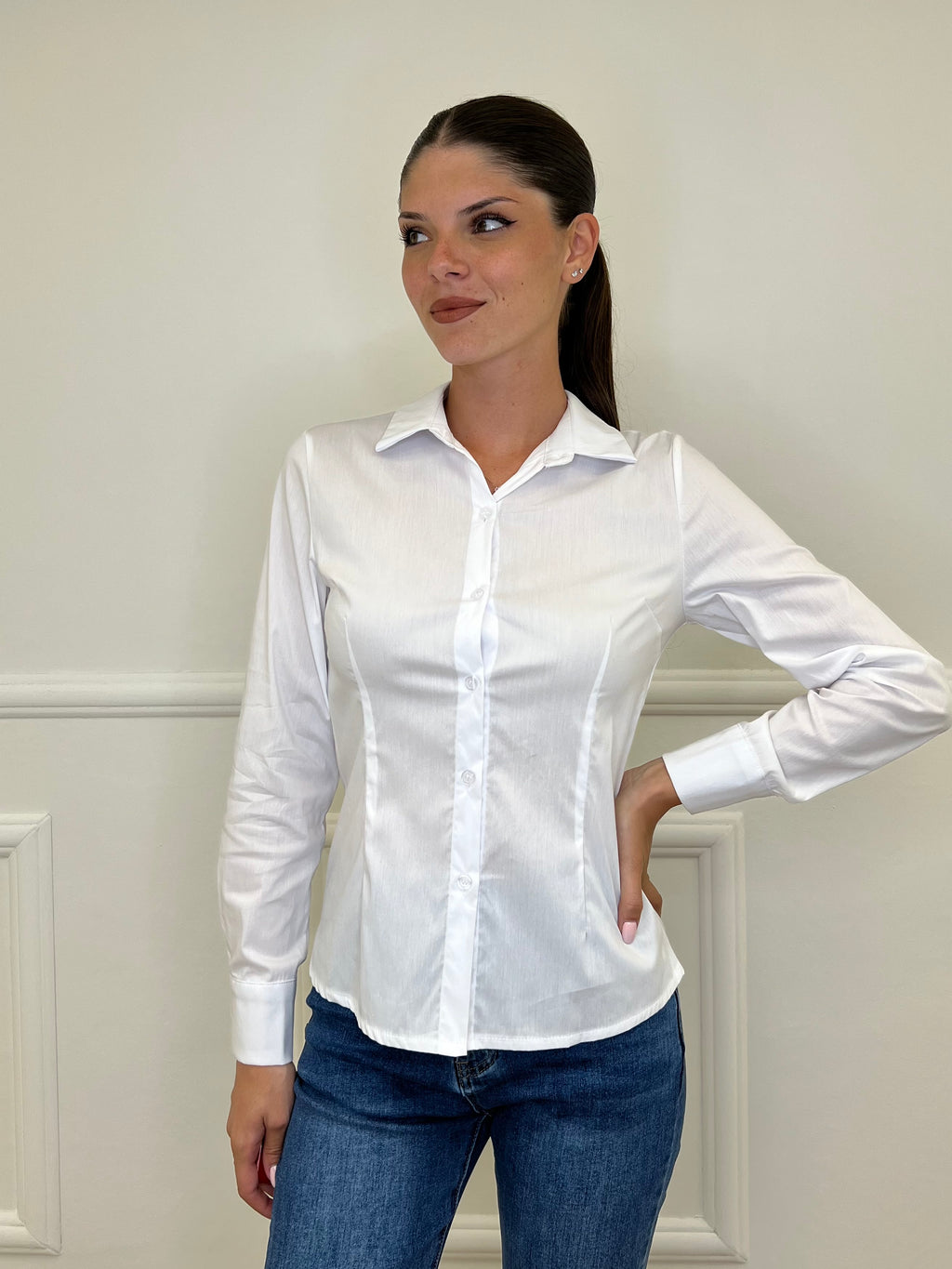 Camicia Basic 6036 Bianco - Bazar Abbigliamento