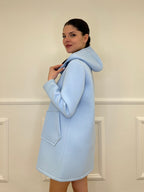 Cappotto Neoprene 1578 Azzurro