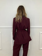 Tailleur Con Cintura 51025 Burgundy