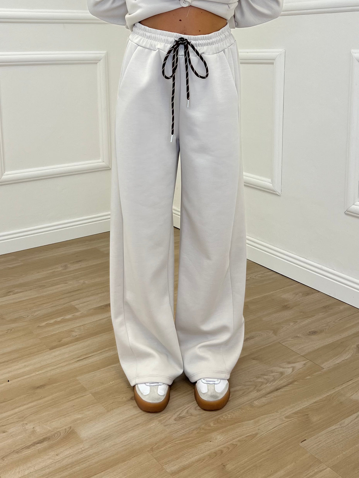 Pantalone Coulisse Felpa D28793 Panna