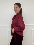 Camicia Satin Fiocco 4218 Bordeaux - Bazar Abbigliamento