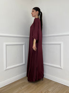 Maxi Cardigan Seta e Viscosa 2603 Burgundy