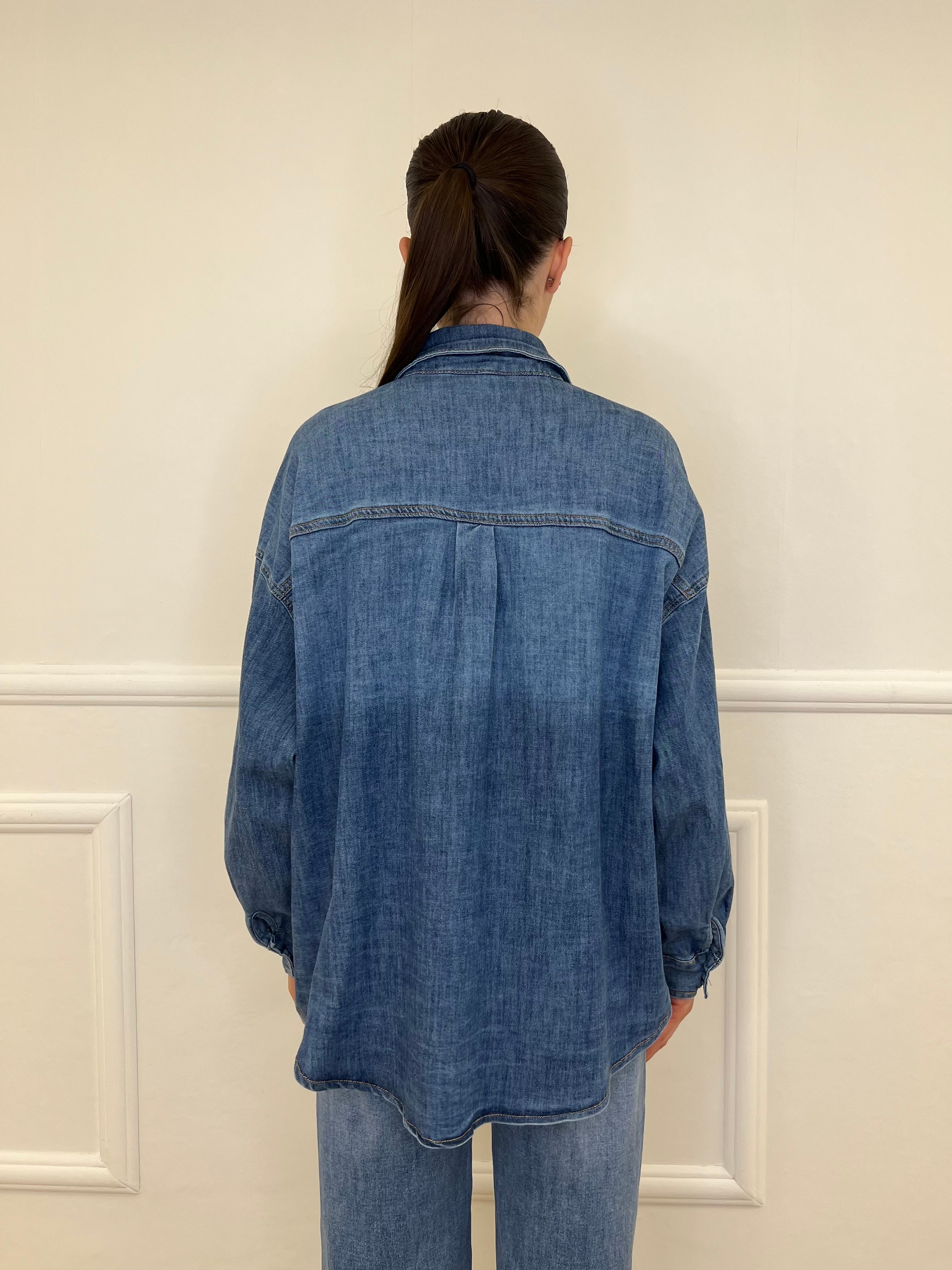 Camicia Denim Over Bottoni JC971