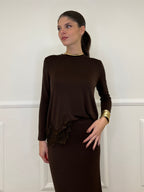 Maglia con Pizzo 60553 Moro