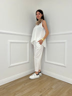 Pantalone Regular Bengalina 9230 Bianco