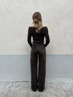 Jeans Straight Stonewash 5132 Marrone