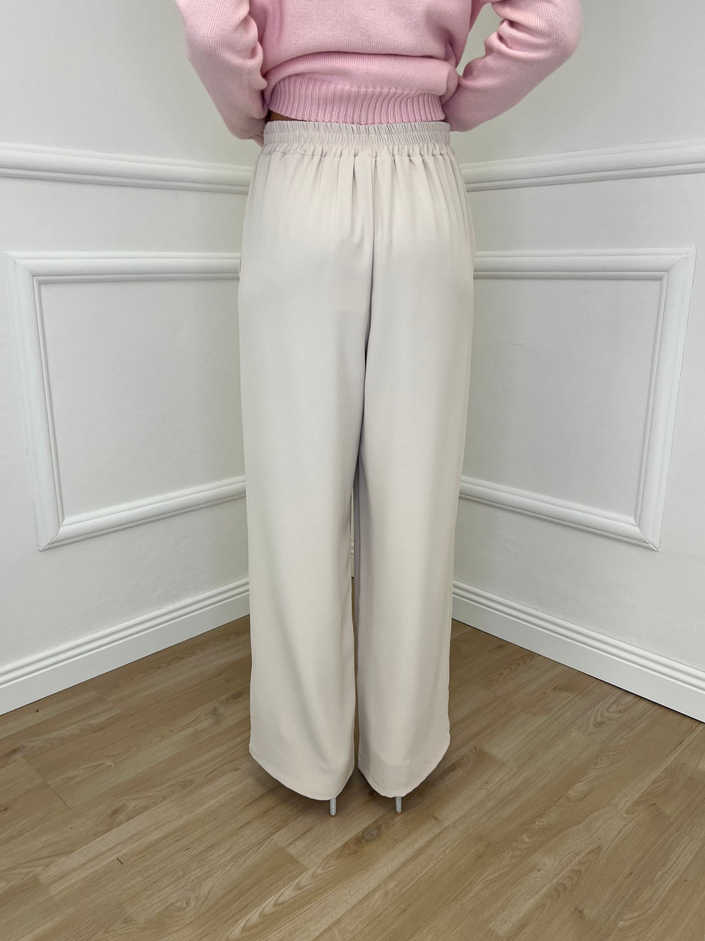 Pantalone Fluido 22059 Beige