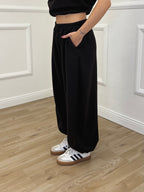 Pantalone Baggy Gessato Smerigliato 51366 Marrone