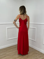 Vestito Satinato 1072 Rosso