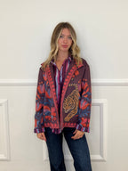 Camicia in Tencel a Righe 3957 Viola