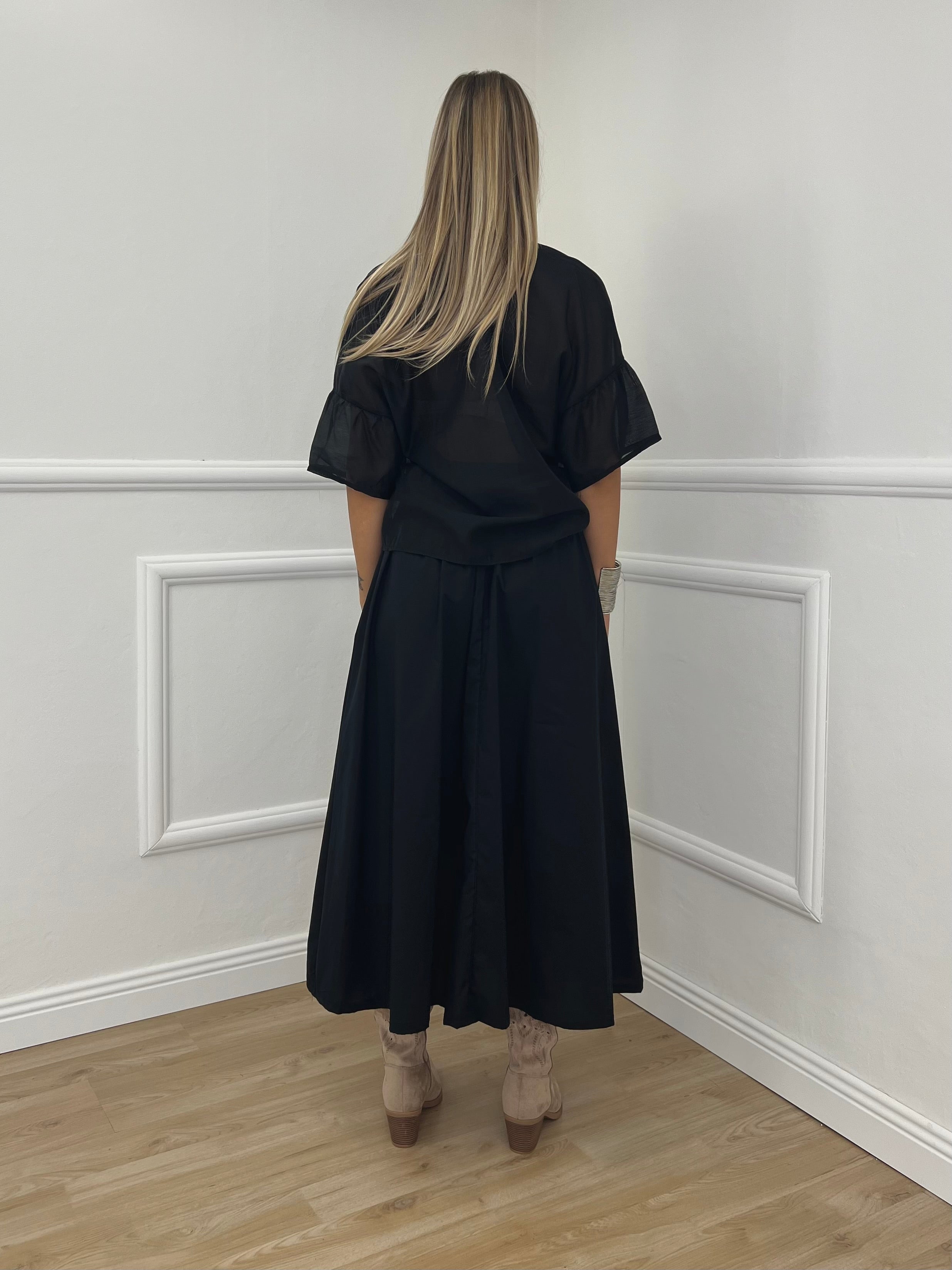 Camicia Tasca Paillettes 672-150 Nero