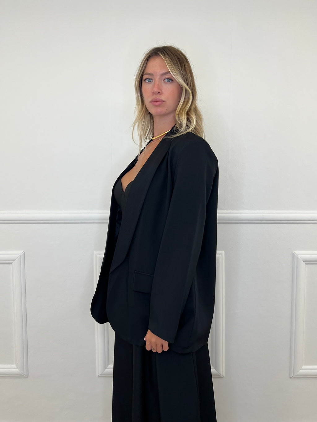 Blazer Over Sciallato 25433 Nero