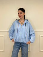 Giubbino Taffetà Cappuccio 5029 Azzurro