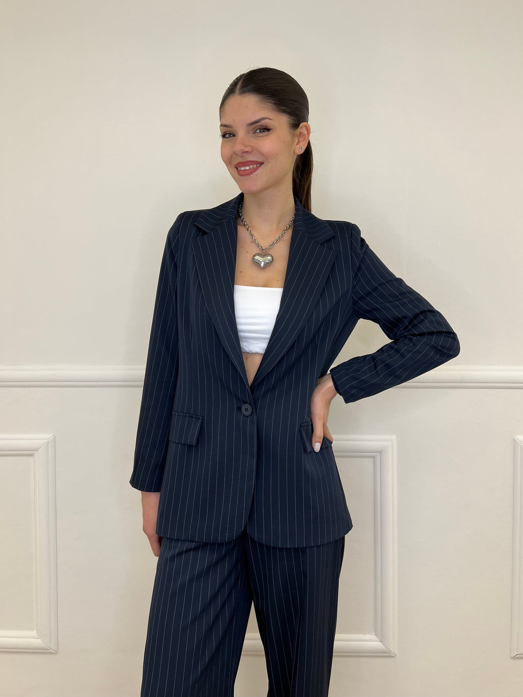 Tailleur Gessato G27636 Blu