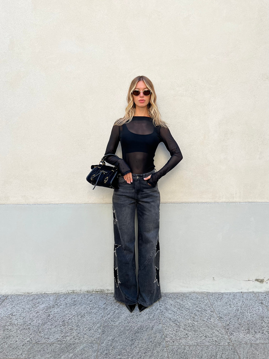 Maglia Tulle Lumina LC260454 Nero