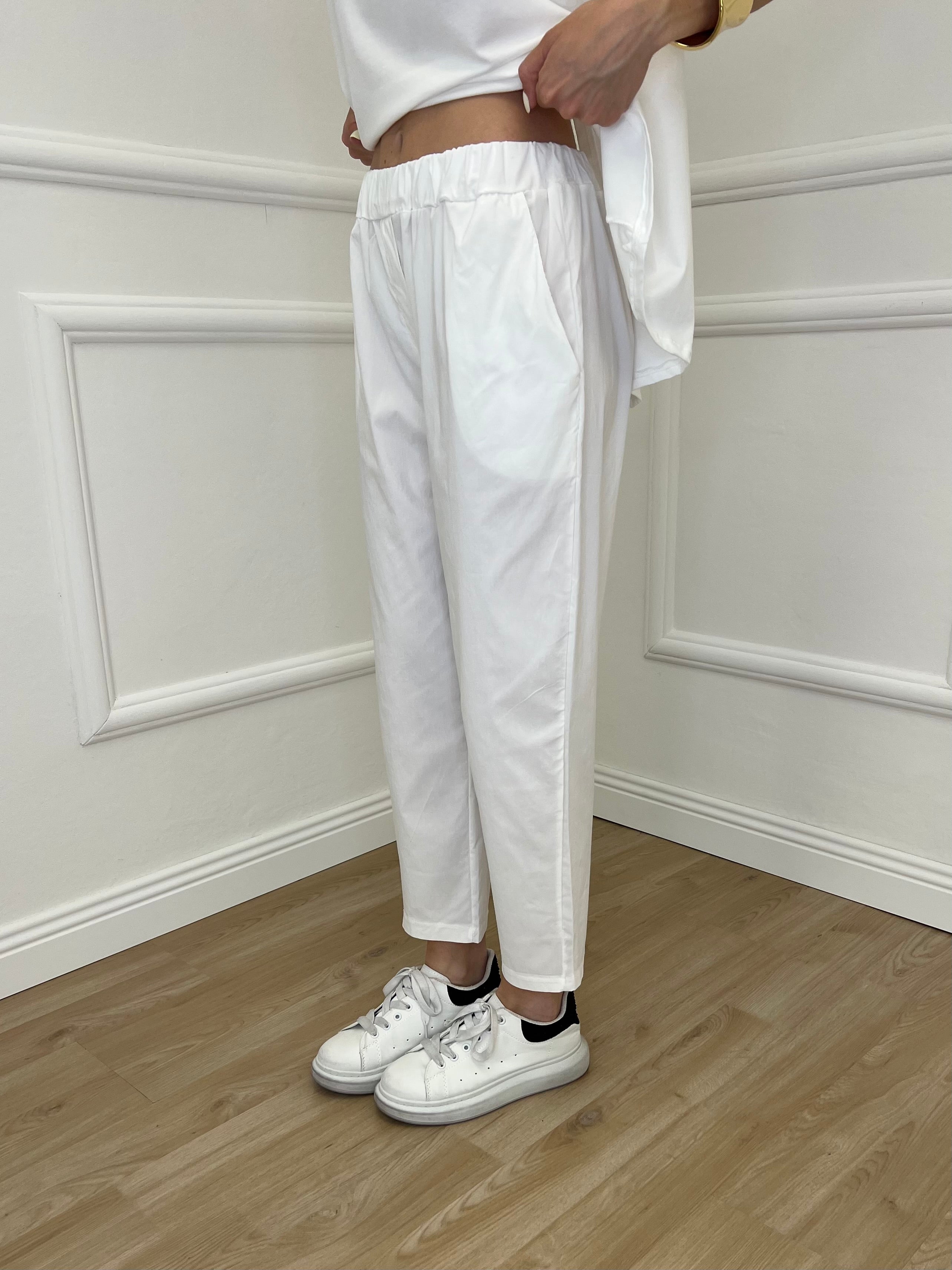 Pantalone Regular Bengalina 9230 Bianco