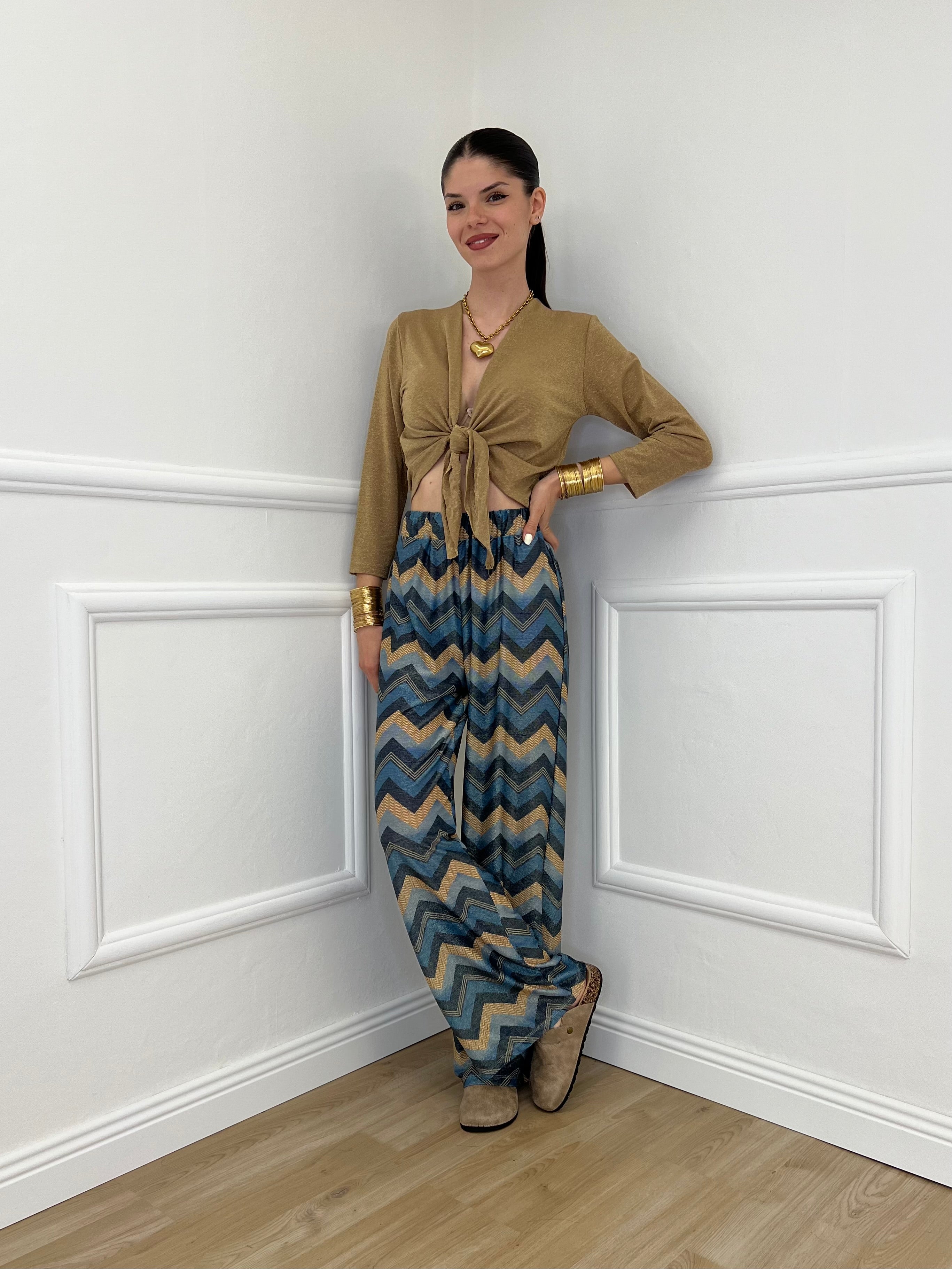 Pantalone Lurex Chevron 1795 Ottanio