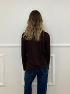 Camicia In Jersey Di Viscosa 28163L Marrone