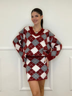 Completo Losanghe 2595 Burgundy