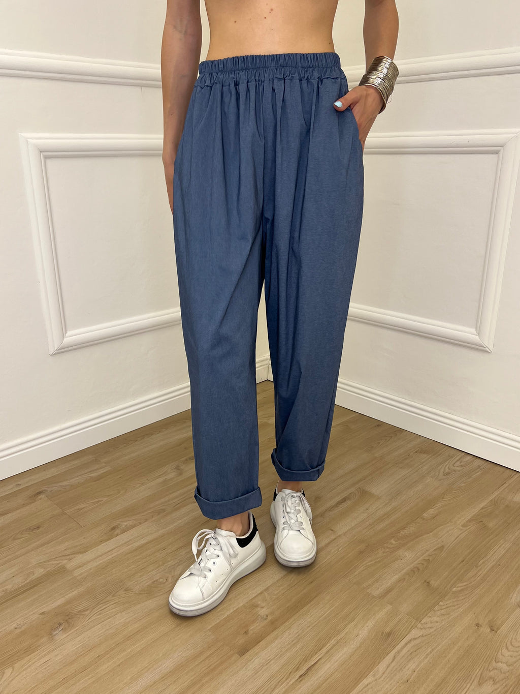 Pantalone Baggy Viscosa 2815 Avio