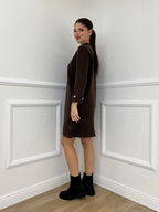 Abito in Maglia 9432 Marrone