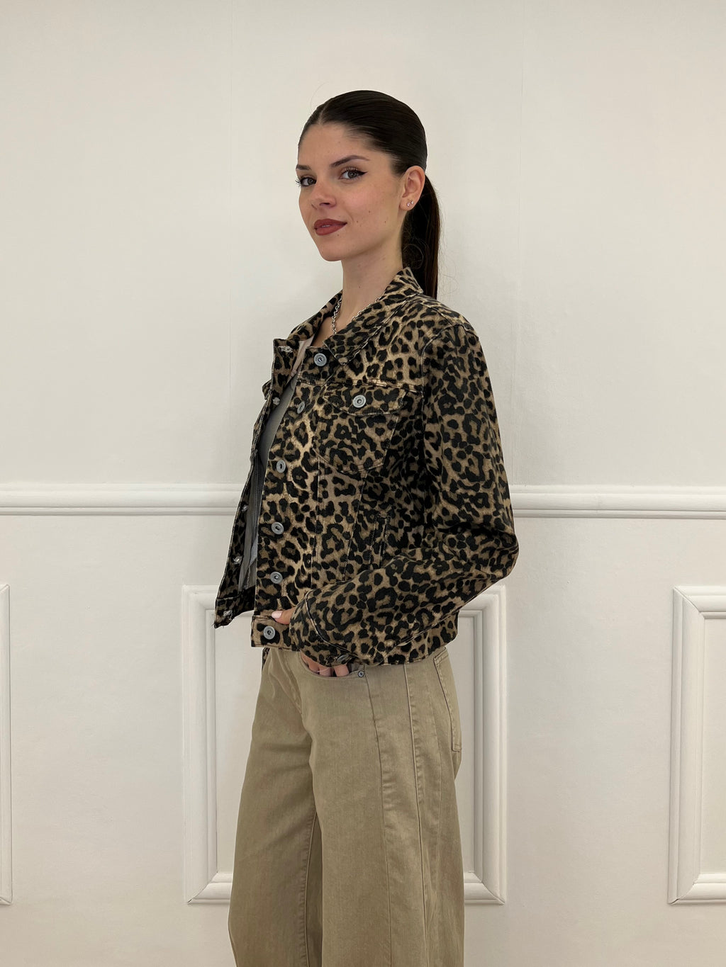 Giacca Denim Animalier 5806
