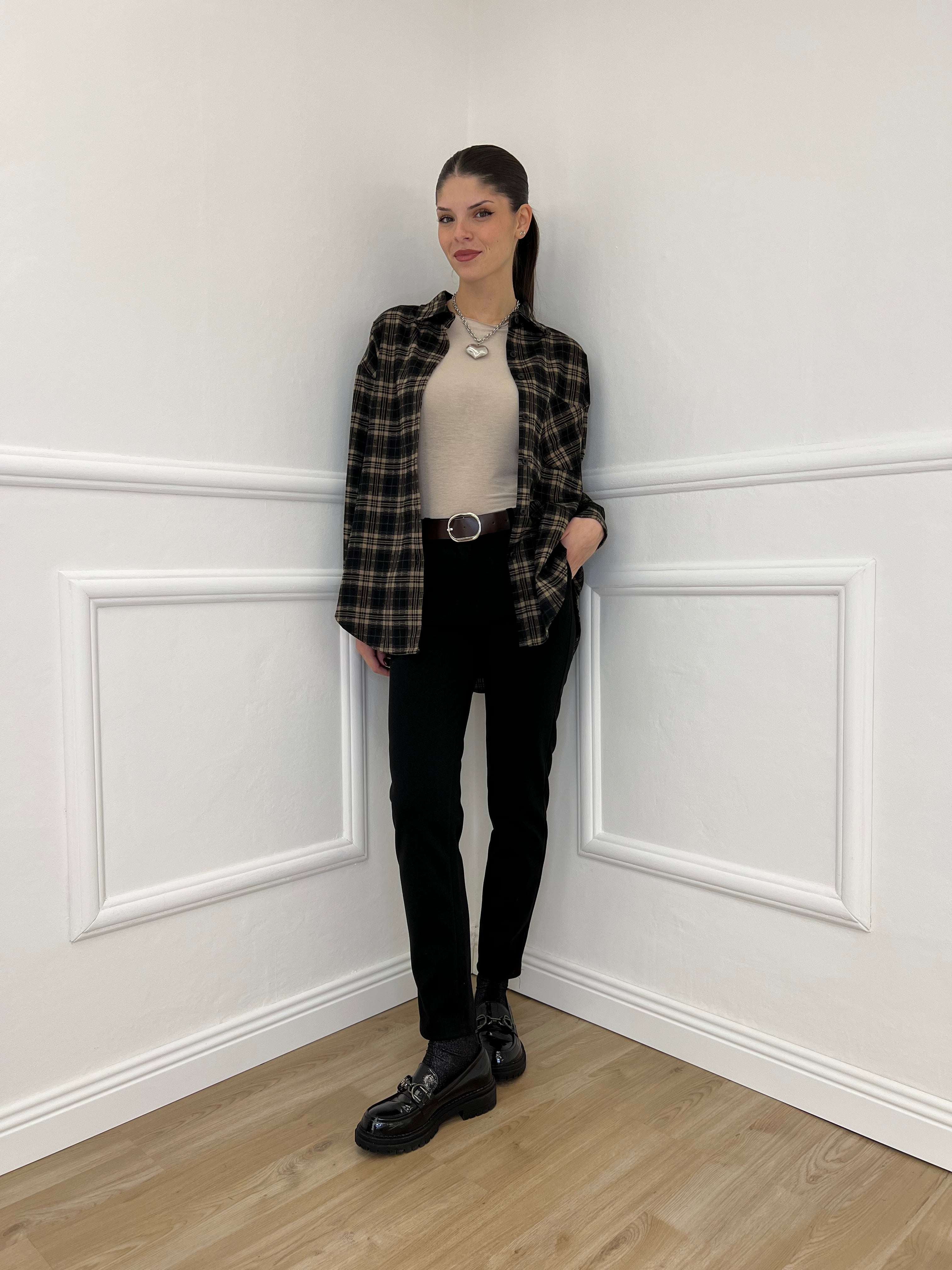 Pantalone Flanella 577 Nero