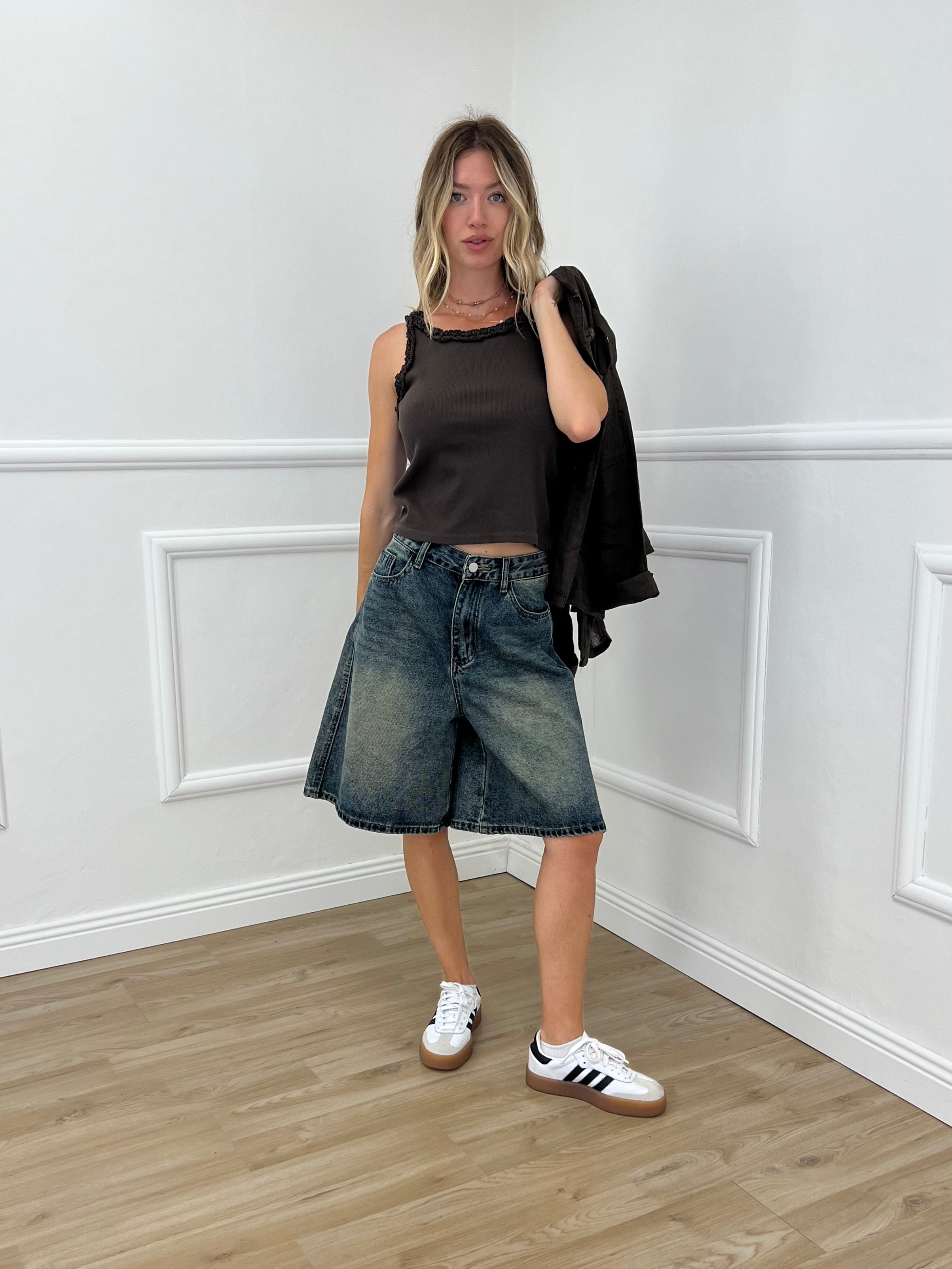 Bermuda in Denim Stonewash 22238 Blu