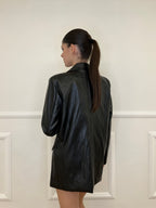 Blazer Oversize in Eco Pelle 30551 Nero