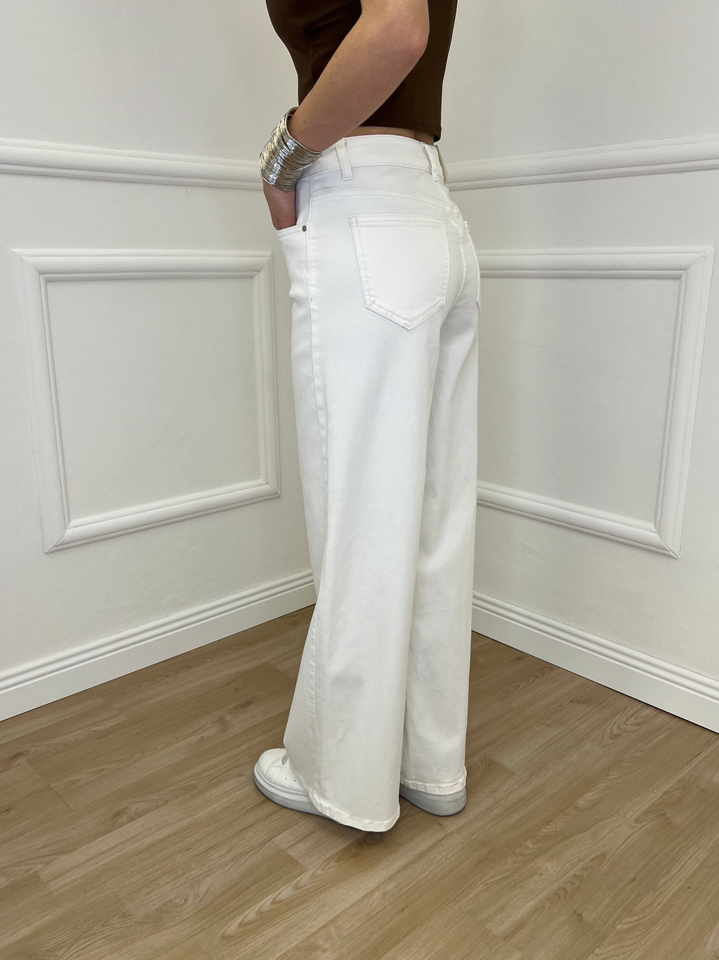 Jeans Palazzo T1001A Panna
