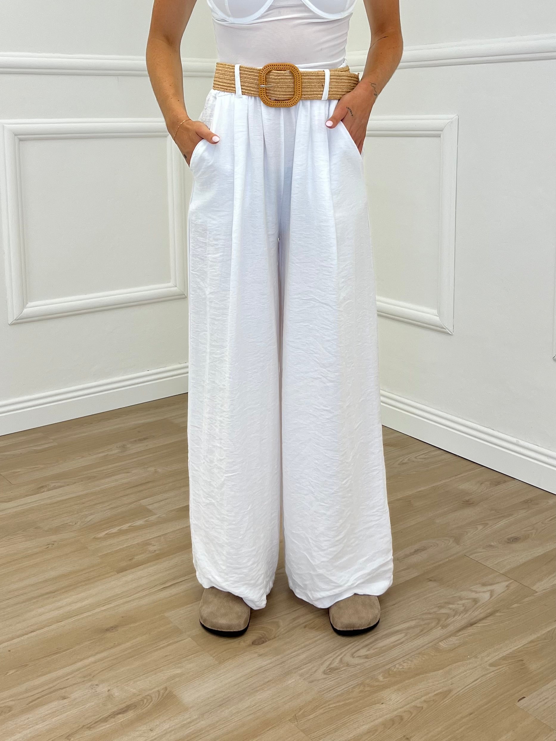 Pantalone Viscosa Strop 33660 Bianco