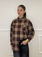 Camicia Over Check 17183 Burgundy