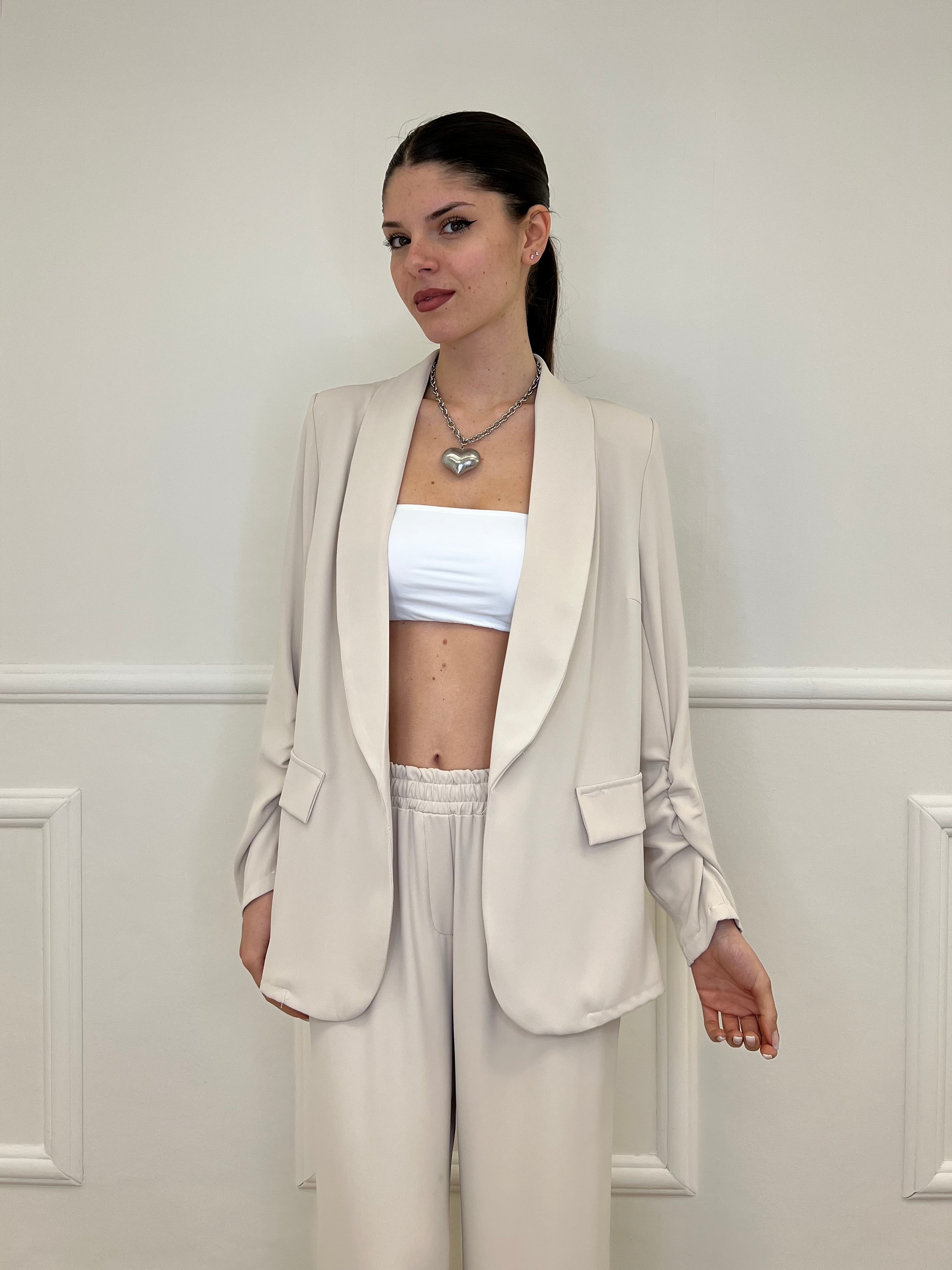 Tailleur Fluido 82068 Ecru