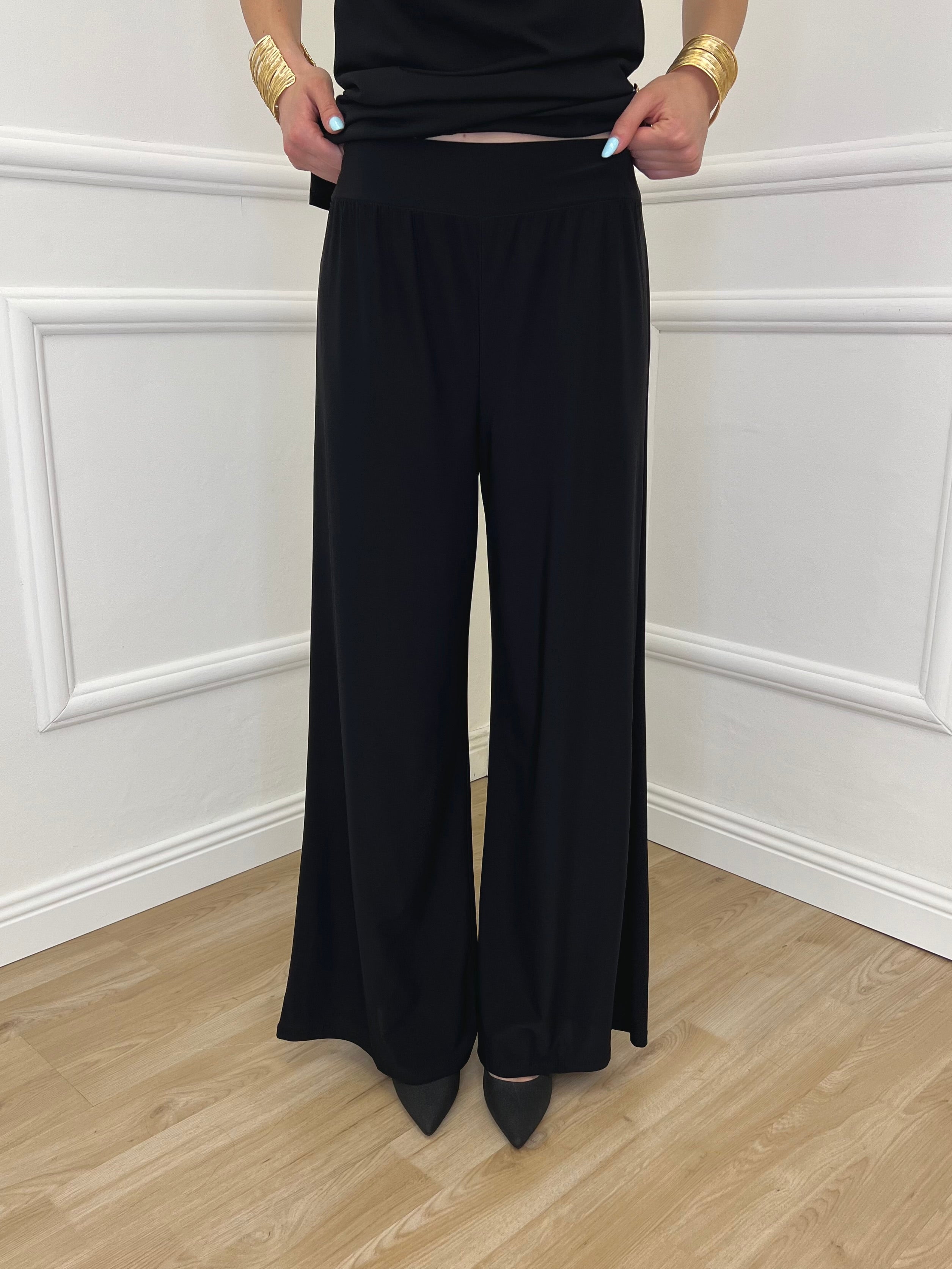 Pantalone Fluido 9078 Nero