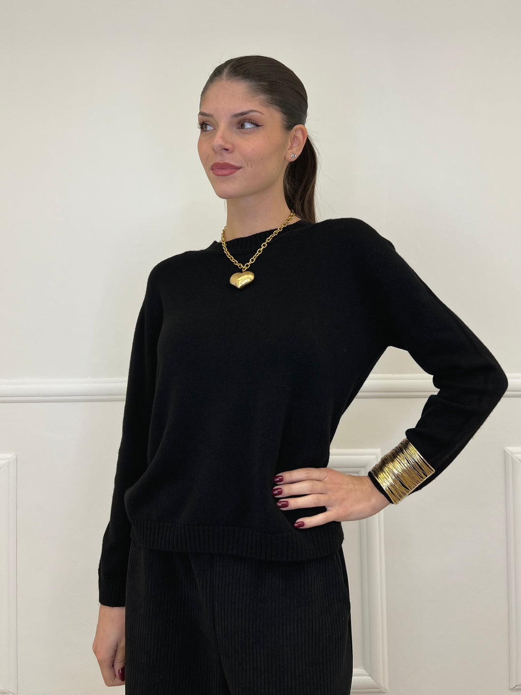 Pullover Basic Girocollo 1186 Nero