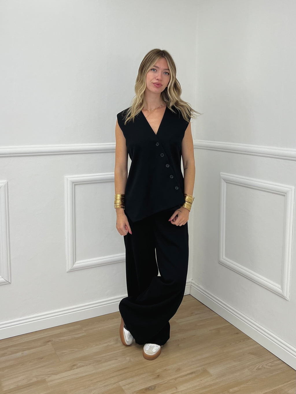 Pantalone Palazzo Spacco 1454 Nero