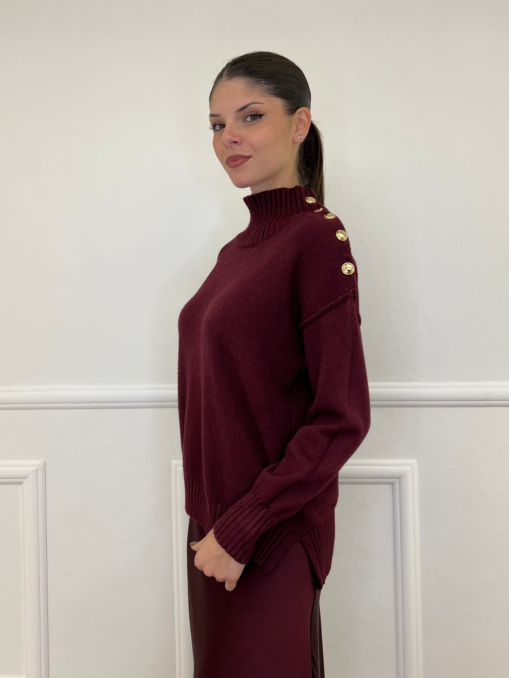 Maglia Bottoni YS9696 Burgundy