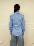 Camicia Slim Cotone 6036 Azzurro