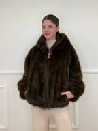 Pelliccia Bomber 00322 Moro