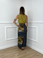 Gonna Pareo Palme 26272 Azzurro