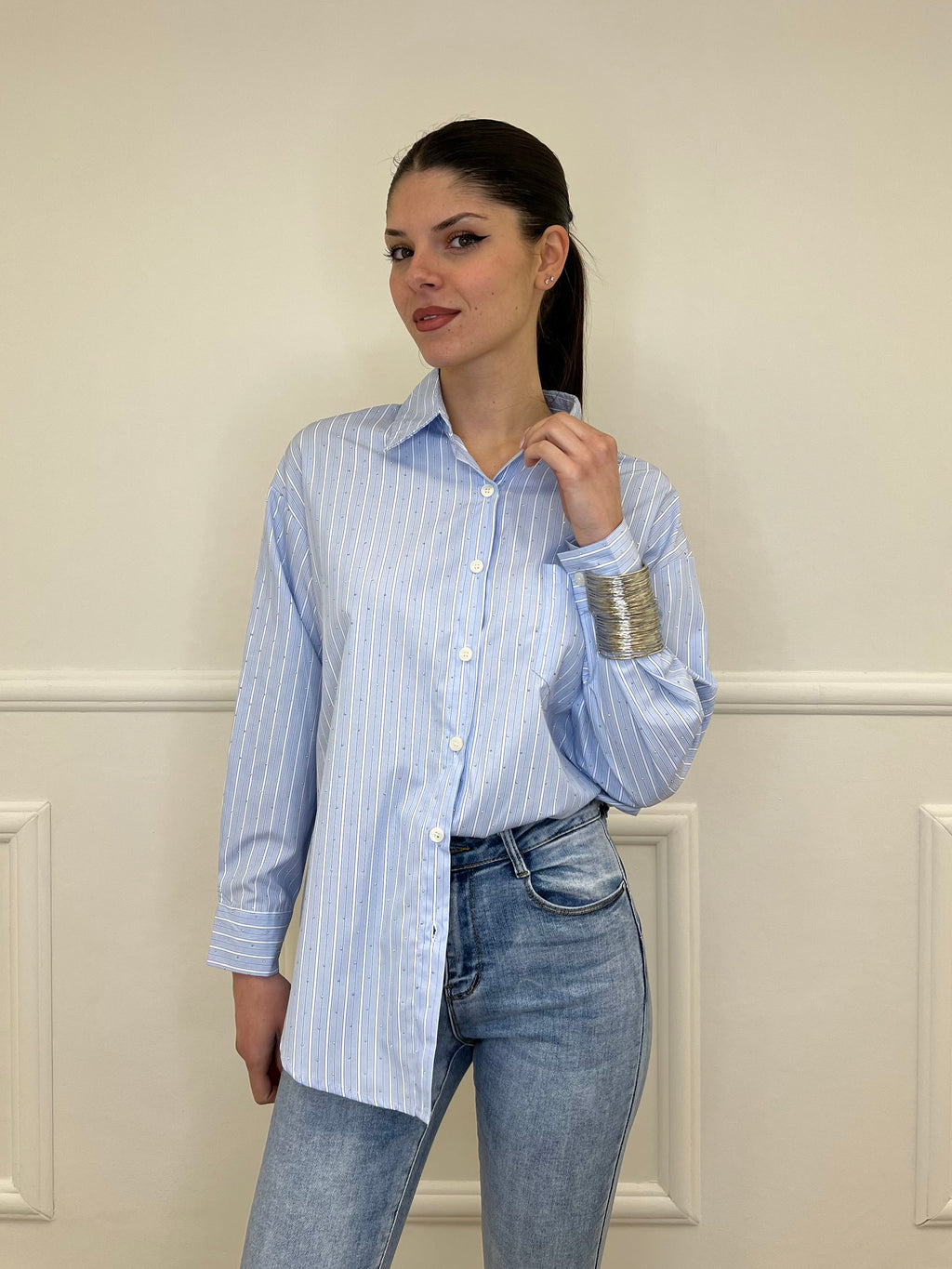 Camicia Regimental Strass 171798 Azzurro