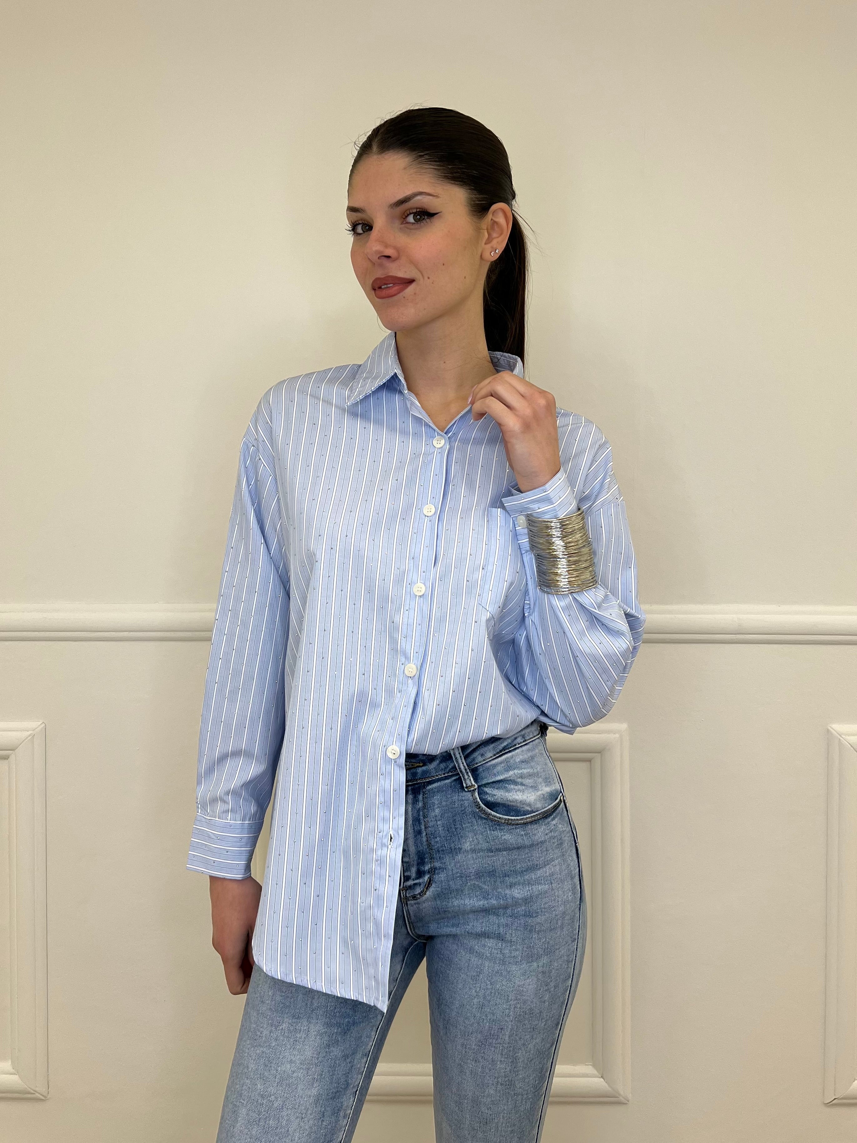 Camicia Regimental Strass 171798 Azzurro