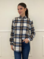 Camicia Madras Strass A35 Bluette