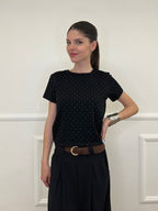 T-shirt Strass 8142 Nero