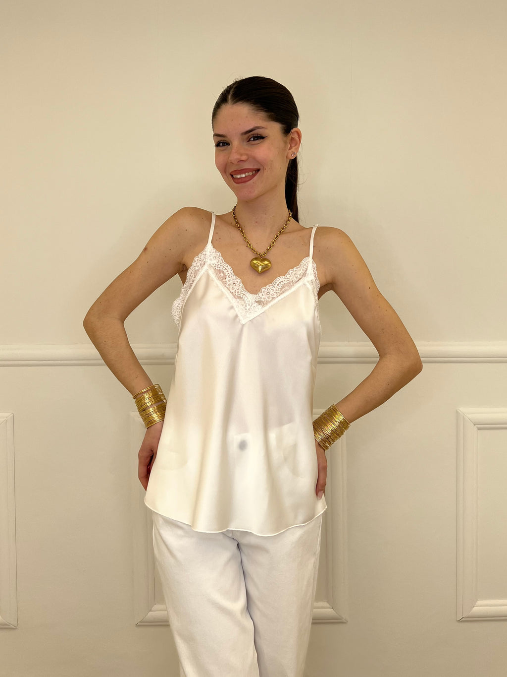 Top Satin Pizzo 1542