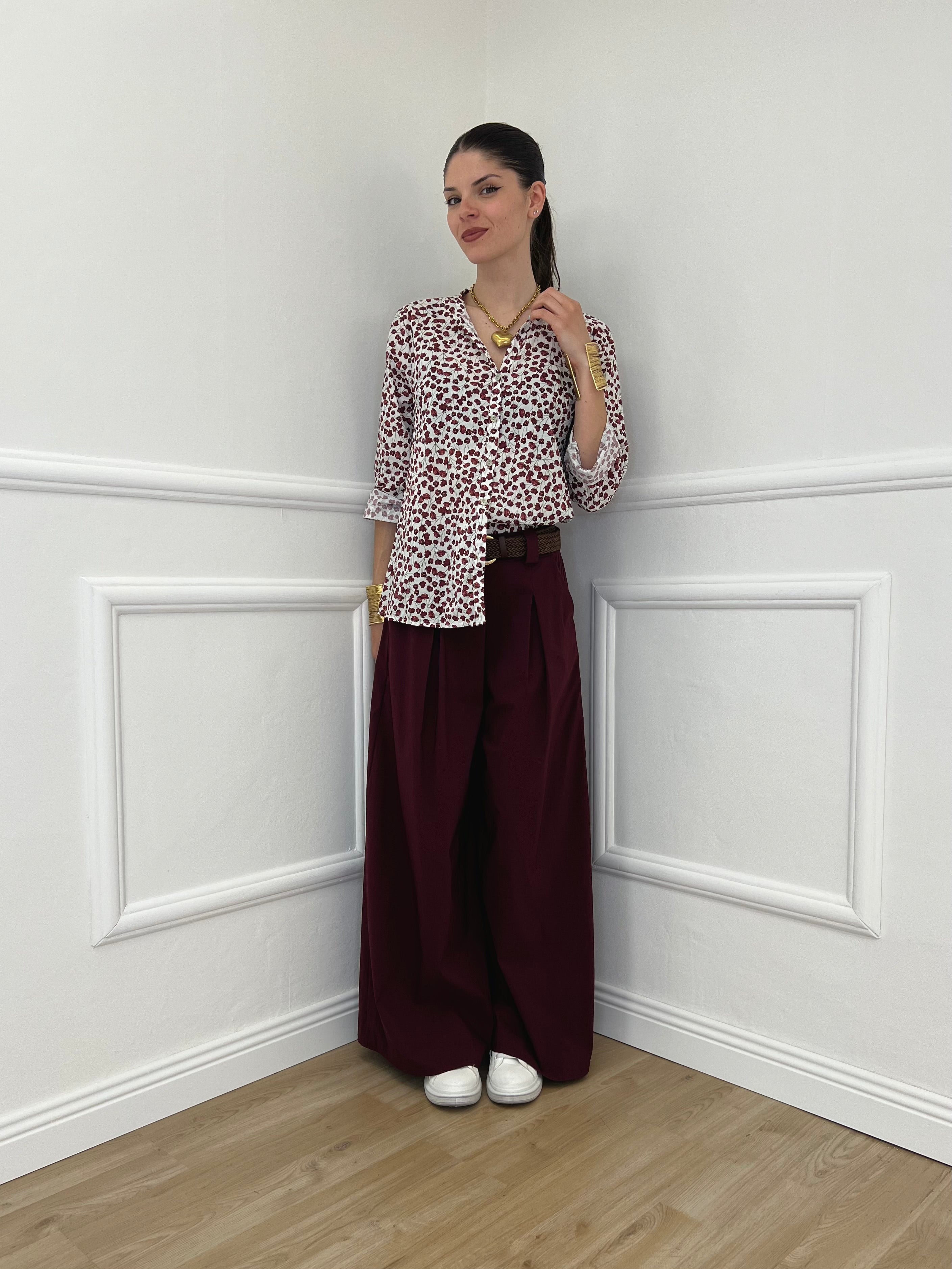 Panta Gonna Bengalina 51087 Burgundy