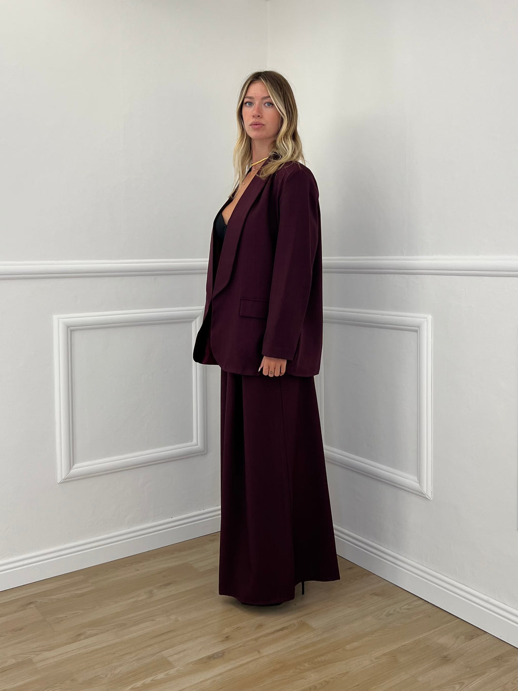 Blazer Over Sciallato 25433 Burgundy