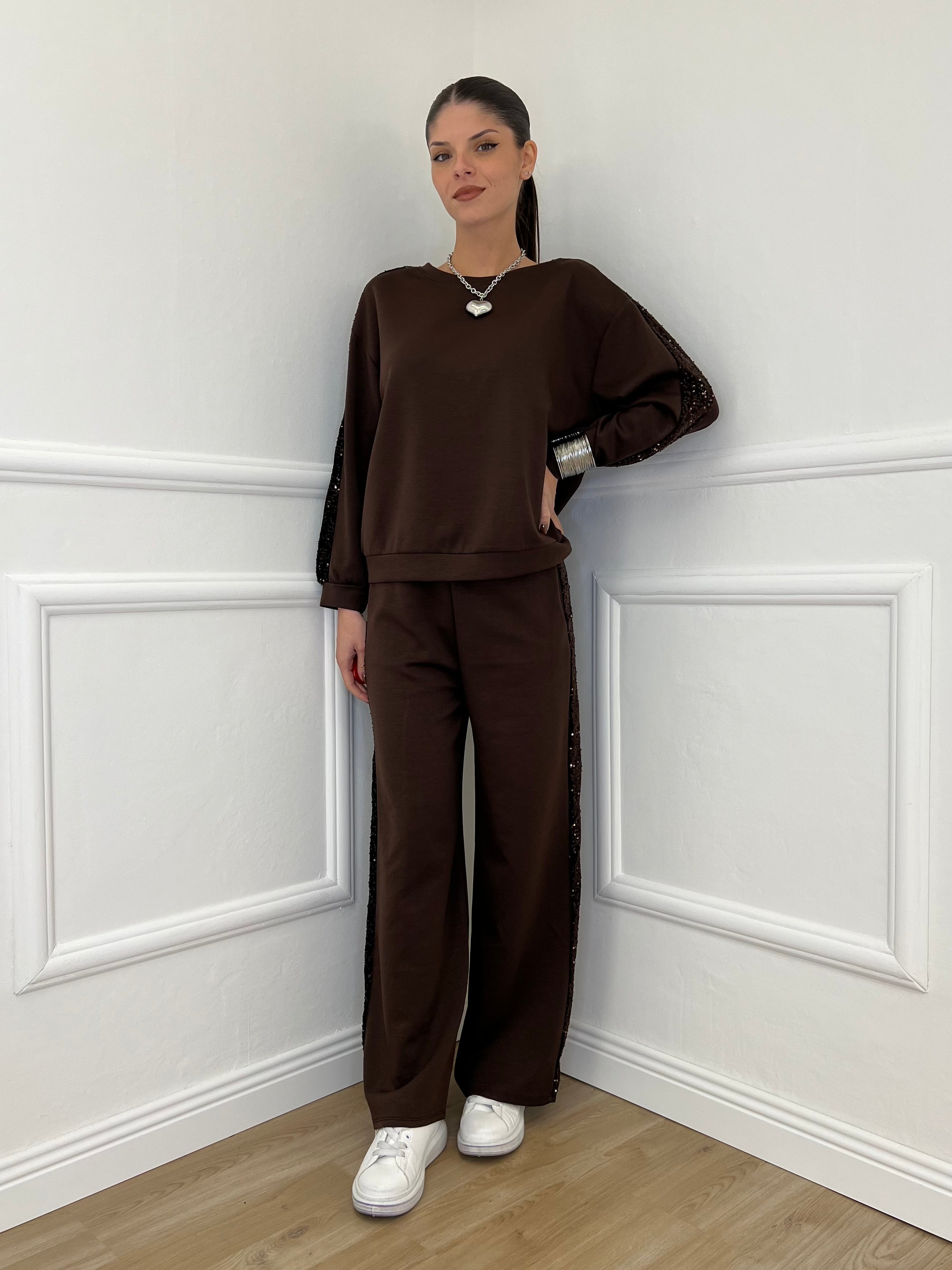 Tuta con Paillettes 21172 Moro